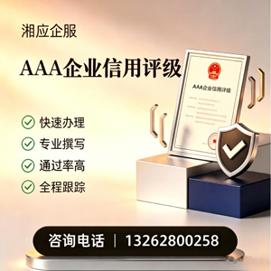 泰安AAA企业信用评级申请服务
